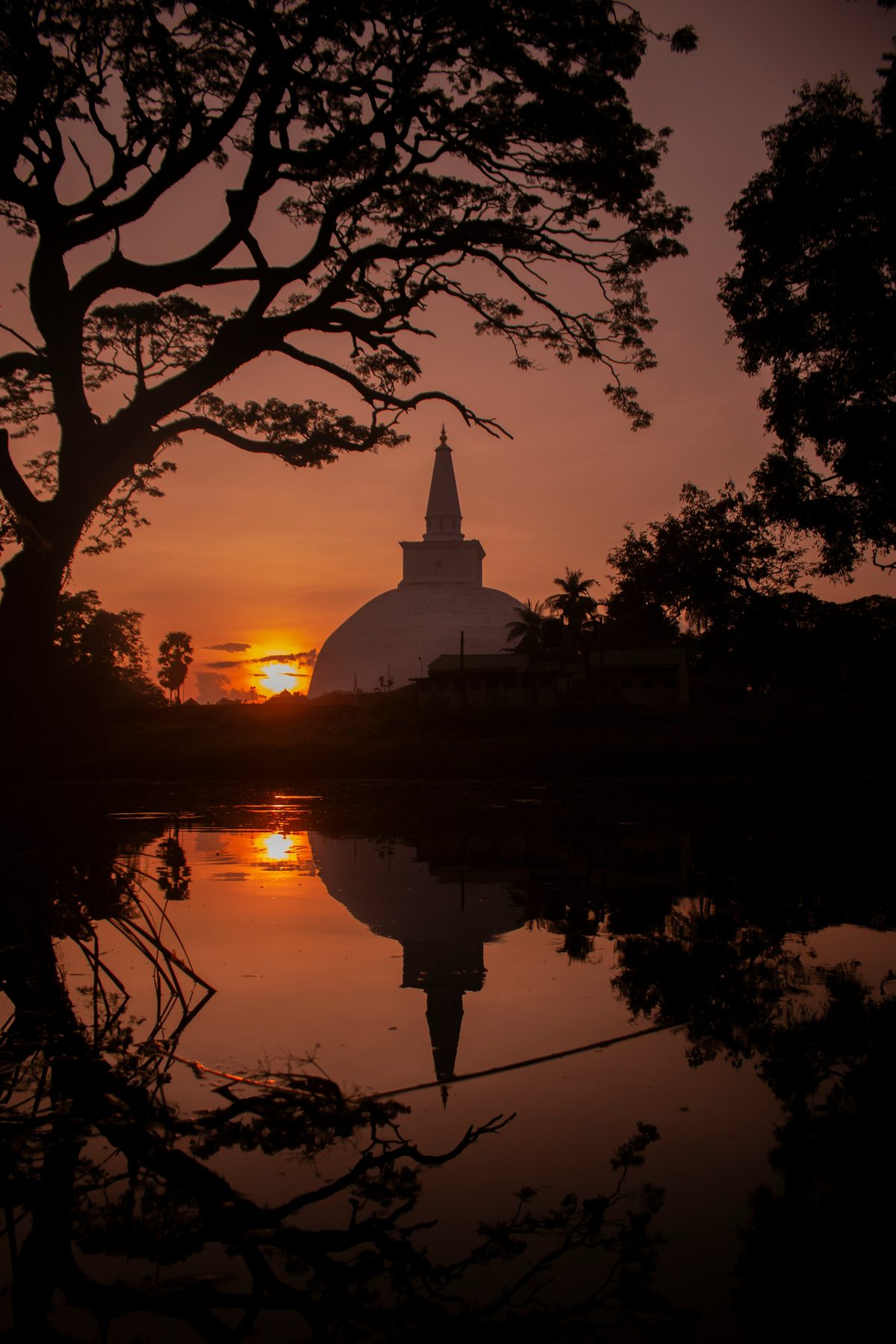 Sacred stupa at Anuradhapura, ancient capital, Sri Lanka