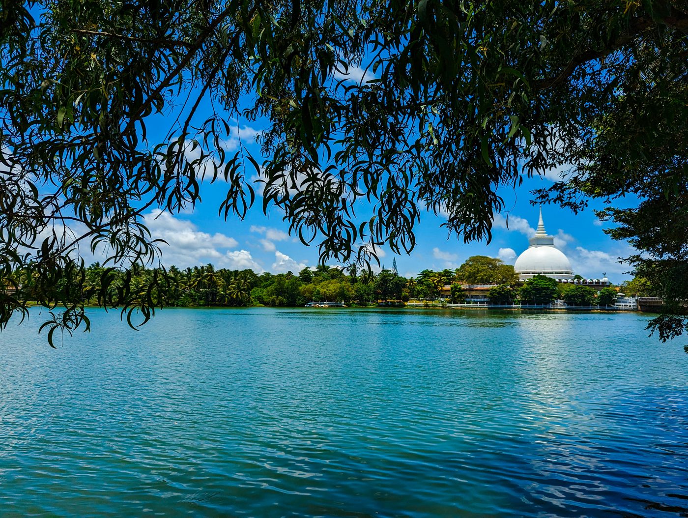 Kalutara temple and river, Sri Lanka